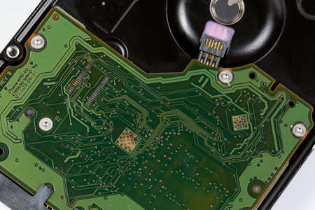 Computer hard drive for storing large amounts of informationの写真素材