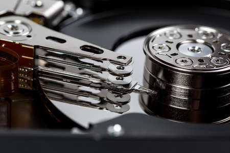 Computer hard drive for storing large amounts of informationの写真素材
