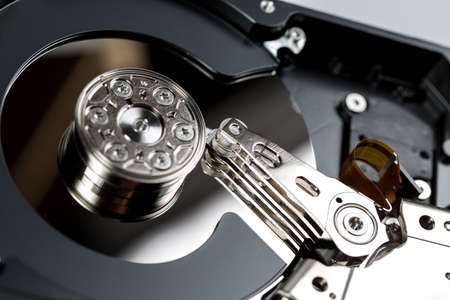 Computer hard drive for storing large amounts of informationの写真素材