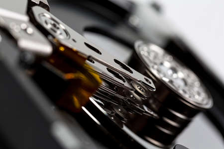 Computer hard drive for storing large amounts of informationの写真素材