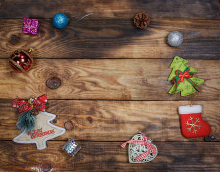 Beautiful Christmas toys on the Christmas tree, Christmas decorationsの写真素材
