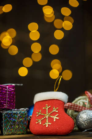 Beautiful Christmas toys on the Christmas tree, Christmas decorationsの写真素材