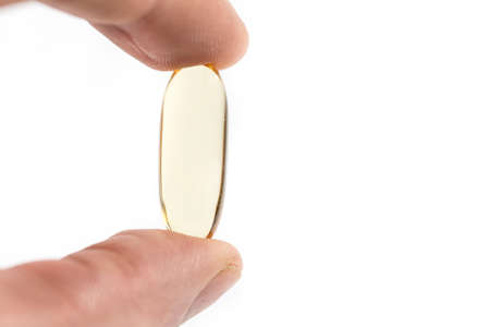Omega 3 vitamins for health, fish oil, dietary supplementの写真素材