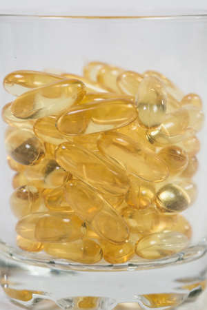 Omega 3 vitamins for health, fish oil, dietary supplementの写真素材