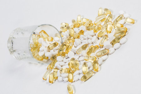 Various useful vitamins for immunity and good healthの写真素材
