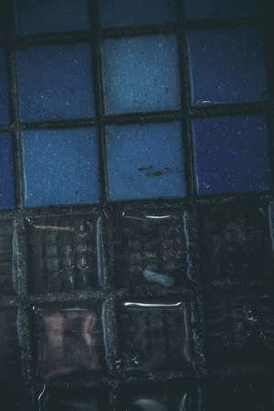 Old tile during renovation in the bathroomの写真素材