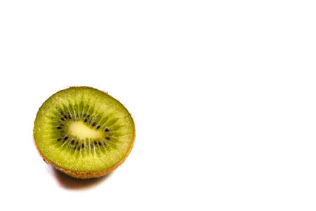Fresh and tasty kiwi on a white backgroundの写真素材
