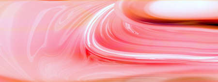 Fluid abstract curves background illustration. Vibrant liquid marble colorful abstraction. 3D...