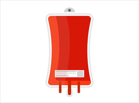 Dropper isolated. Blood donation . Isolated illustration in flat style. Vectorのイラスト素材