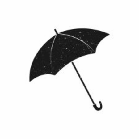 Umbrella icon. Black Umbrellaのイラスト素材