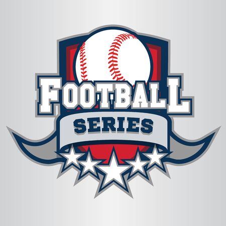 Baseball Sport Logo Design Vector illustration with ballのイラスト素材