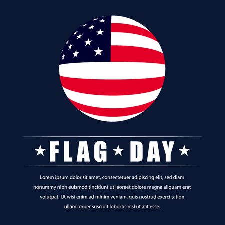 Flag Day in the United States, vector illustrationのイラスト素材