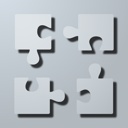 Parts of paper puzzles. Business concept, template, layout, infoのイラスト素材