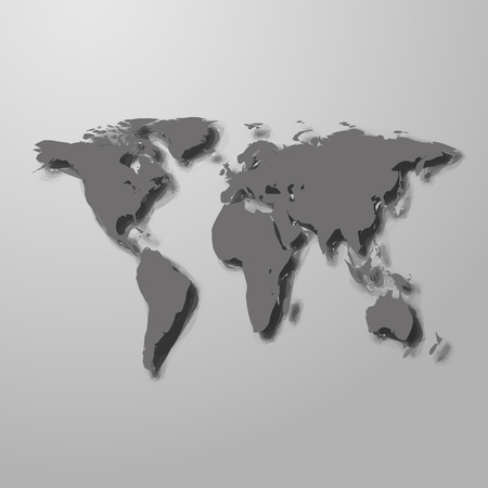 Image of a vector world map. stock vectorのイラスト素材