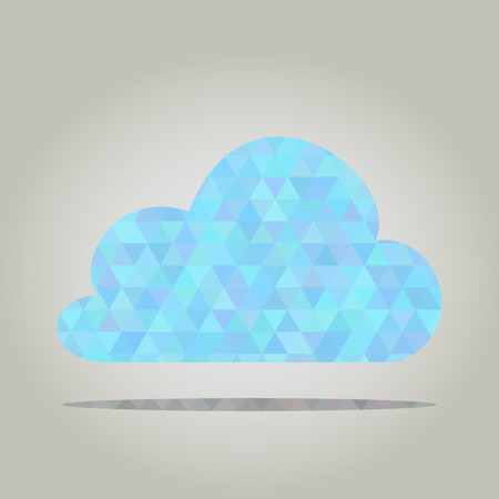 blue cloud of crystals with a shadow on a gray background. のイラスト素材