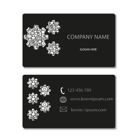 Gears vector business cardのイラスト素材
