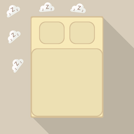 a bed to sleep in the flat designのイラスト素材
