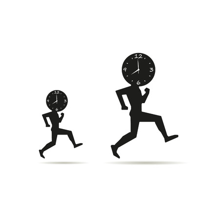 time is running out with their feet.のイラスト素材