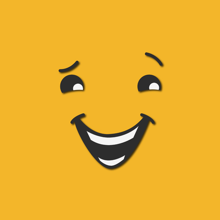 Abstract smiley illustration, icon  , flat stylesのイラスト素材