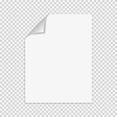 White sheet of paper.Realisticのイラスト素材