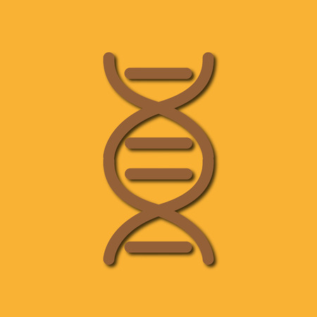 The dna icon. DNA symbol. Flatのイラスト素材