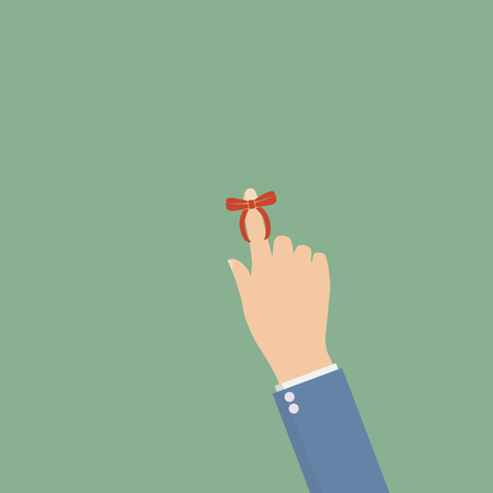 Reminder stringのイラスト素材