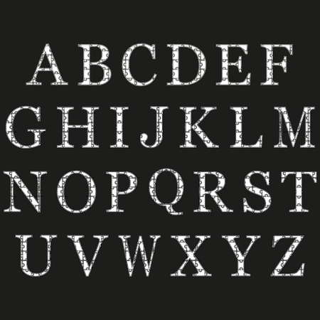 Alphabet from puzzlesのイラスト素材