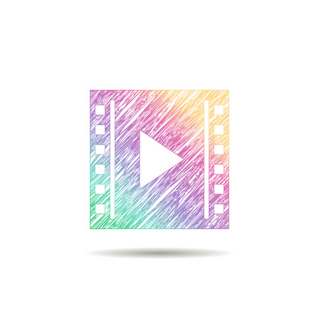 video icon. logo in colorのイラスト素材