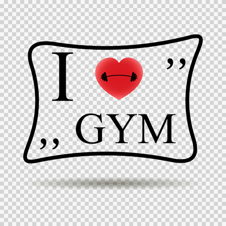 I Love Gym Workout and Fitness Motivation Quoteのイラスト素材