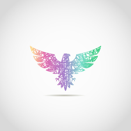 Color eagle for web. logo signのイラスト素材