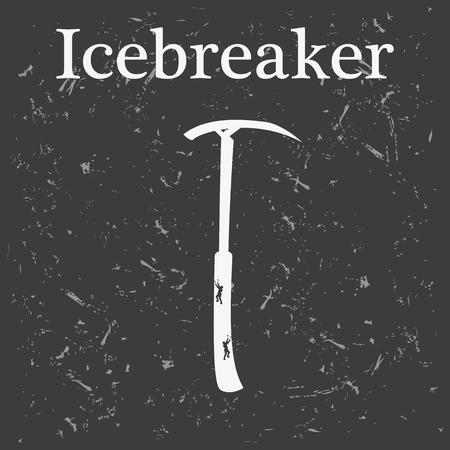 Logo icebreaker on a stylish backgroundのイラスト素材