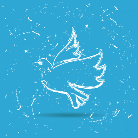 Peace Dove .brush painted. backgroundのイラスト素材