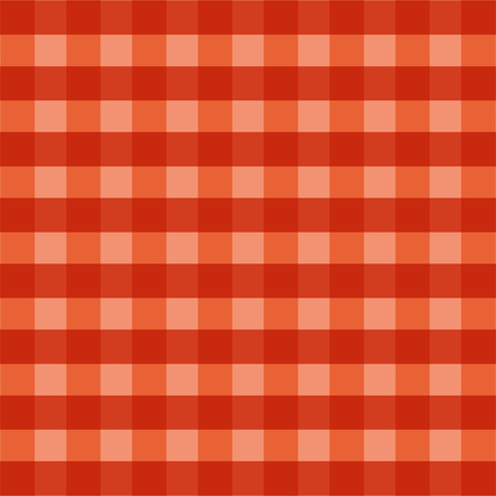 Red checkered picnic tableclothのイラスト素材