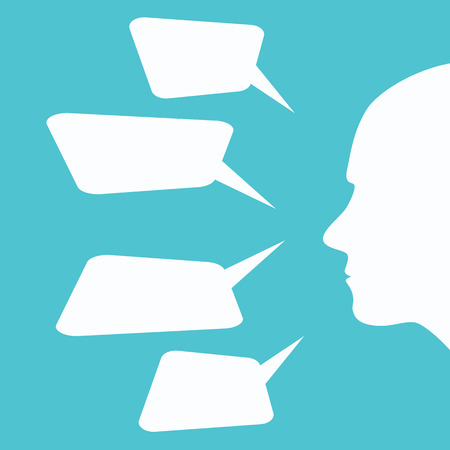 speech bubble human gaceのイラスト素材