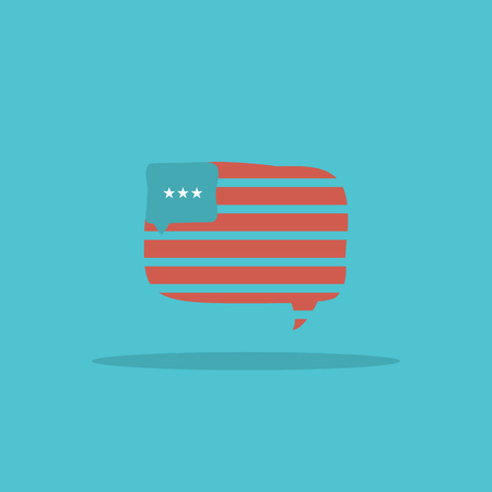 Speach bubbles in UAS flag colorsのイラスト素材