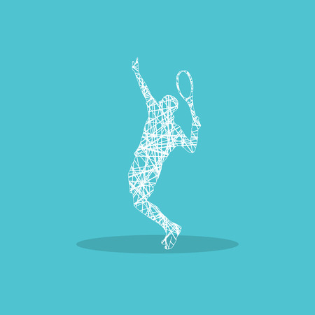 Tennis player for web designのイラスト素材