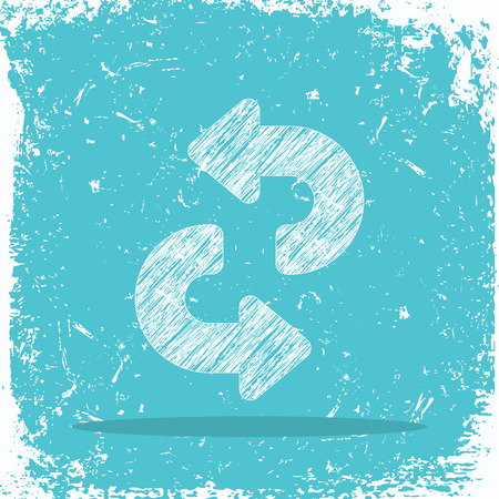 Arrows refresh sign on grunge backgroundのイラスト素材