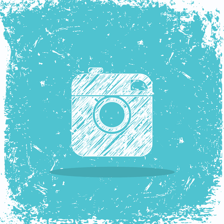 Camera icon logo. grunge designのイラスト素材