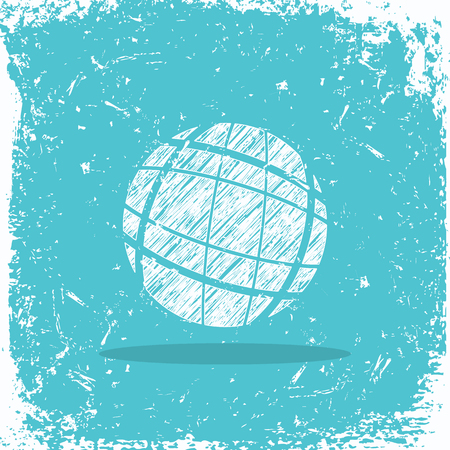 Earth, globe logo on grunge backgroundのイラスト素材