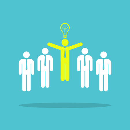 Businessman with new fresh idea for succesのイラスト素材