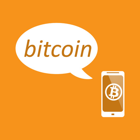 Phone with bitcoin for web designのイラスト素材