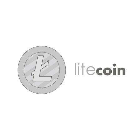 Linecoin Cripto currency blockchain. Linecoin flat logo. vector sticker for web designのイラスト素材
