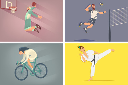 Cartoon sport character in cool designのイラスト素材