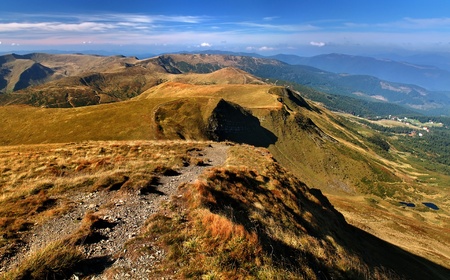 panorama of the Carpathian Mountainsの写真素材