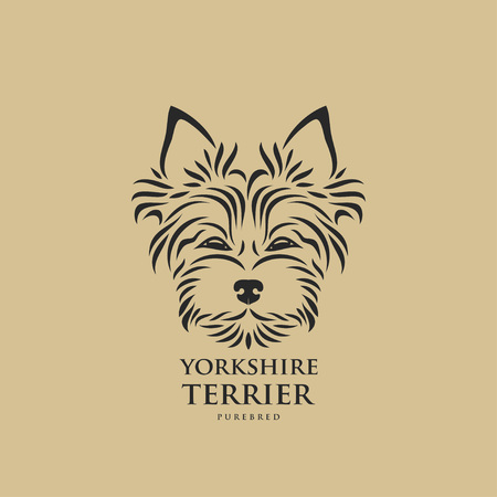 Yorkshire terrier - isolated vector illustrationのイラスト素材