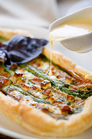 Pizza with sauceの写真素材