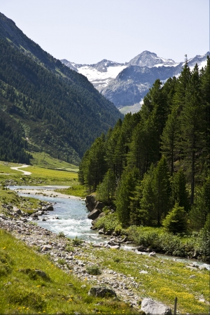 Alps riverの写真素材