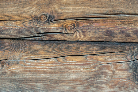 Texture of the old horizontal wooden planks brownの写真素材