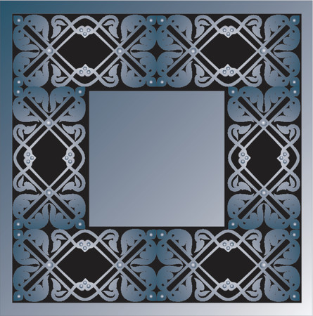 grey ornamentのイラスト素材