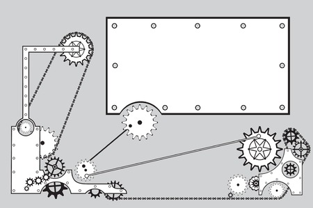 abstract machine in white,grey and black colorsのイラスト素材